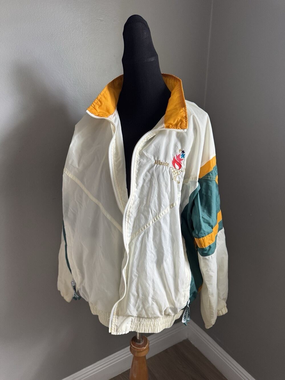 Vtg Rare Atlanta 1996 USA Olympics Starter Color Block Windbreaker Jacket Men XL